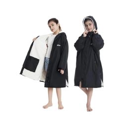 HiTurbo Kids Waterproof Swim Parka  Pit 2 Pit 24 inches  Length 33 inches Would fit a small woman or a child maybe size 14/16