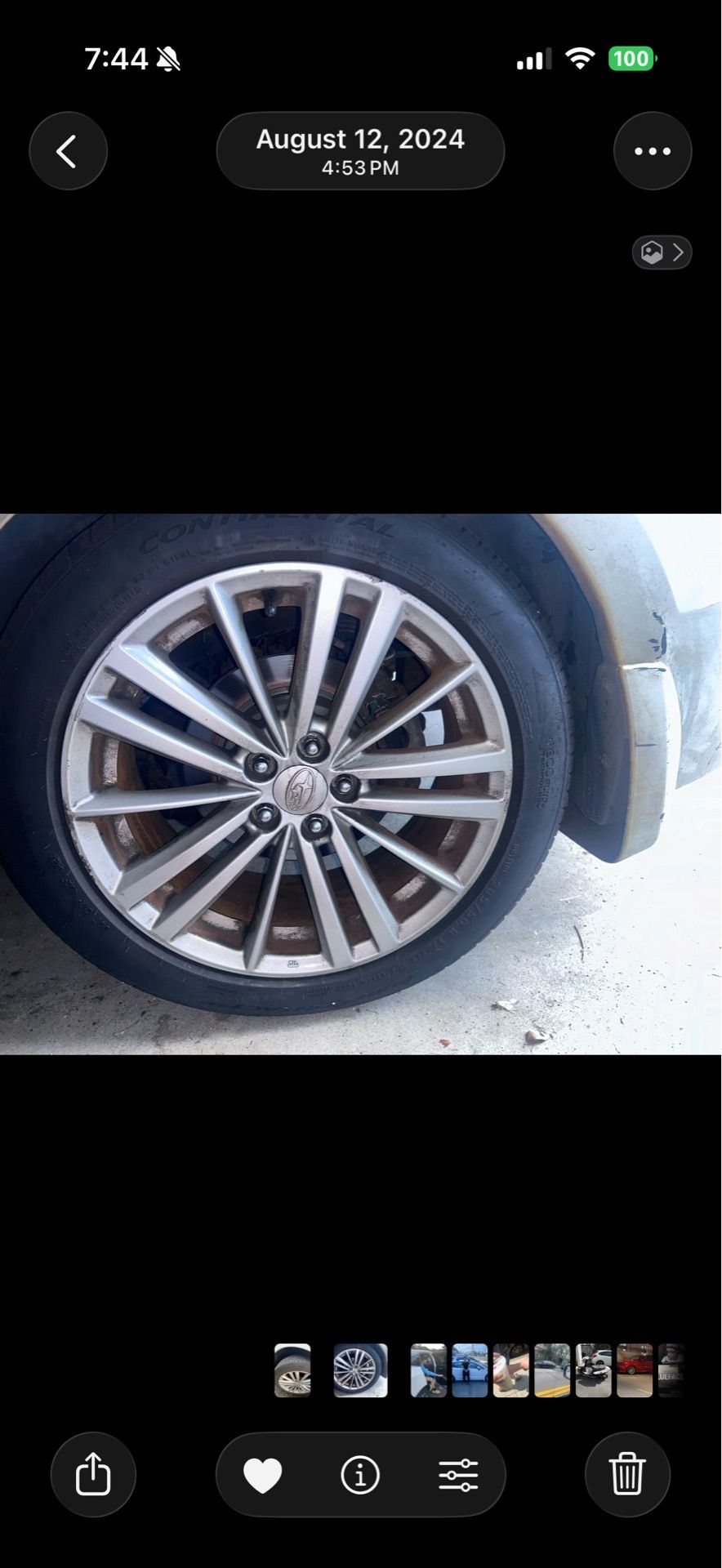 4 continental basically new Subaru tires an rims