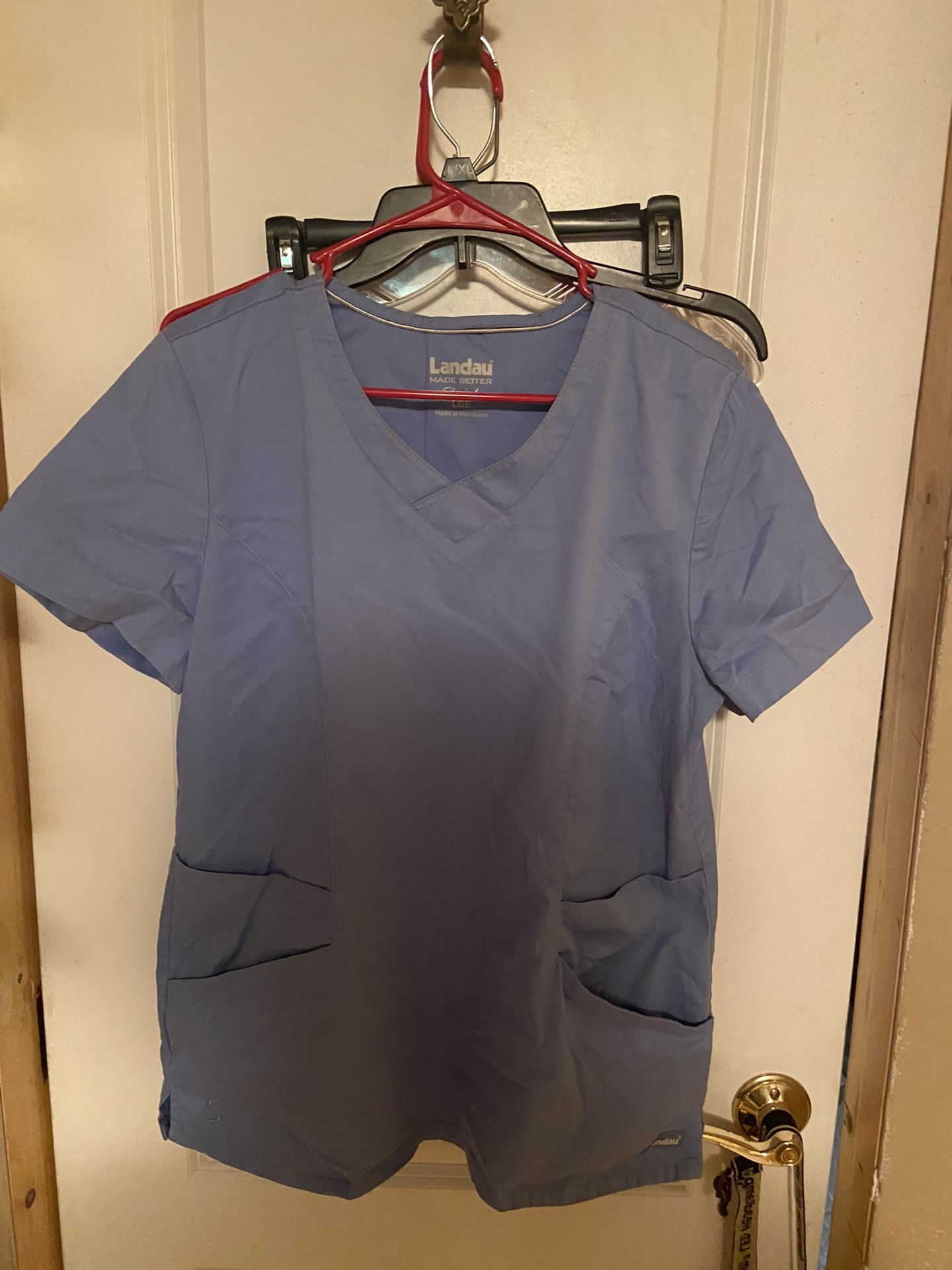 Landau Light Blue Scrub Set Sz L