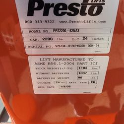 Electric Presto Pallet Stacker