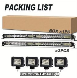 2=22in light bars/4-4in work lights