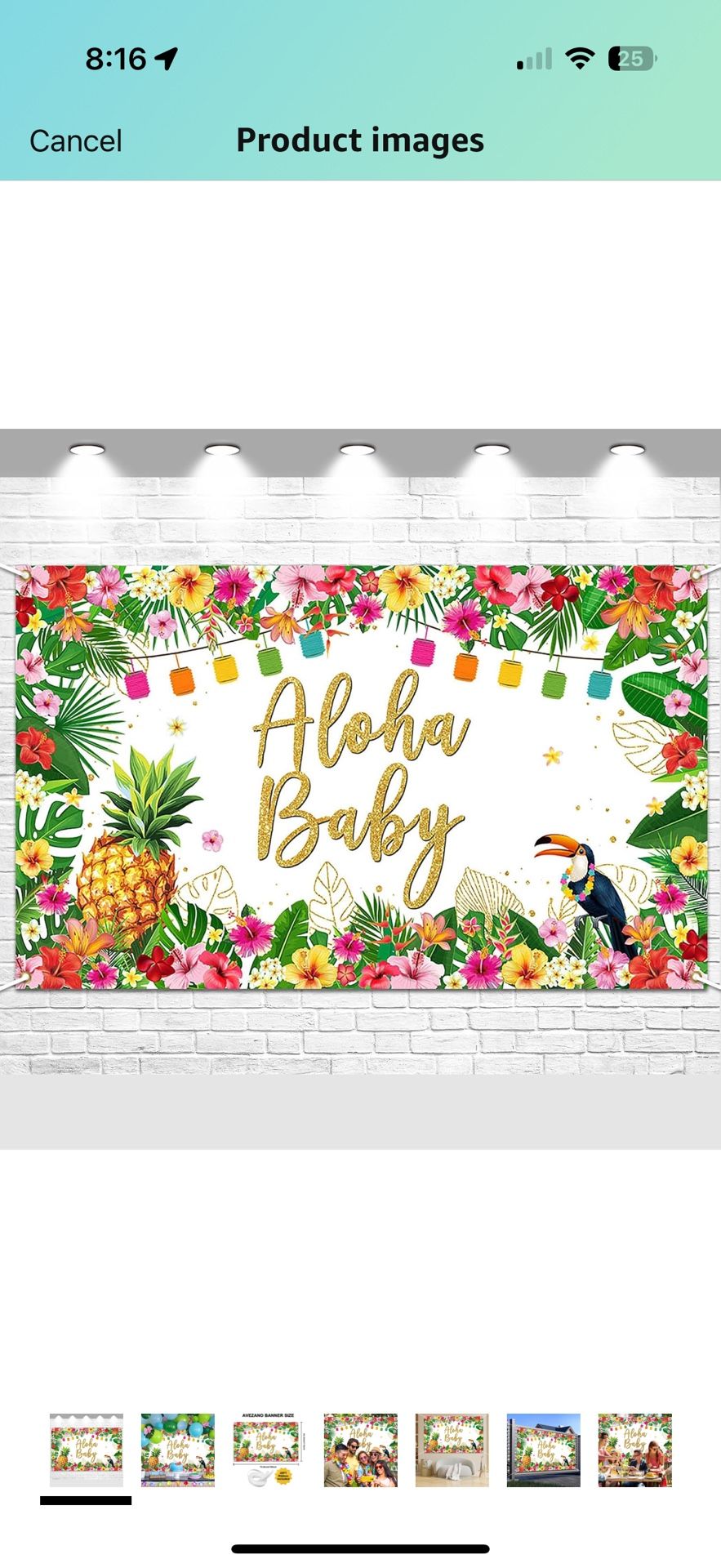Aloha Baby shower sign