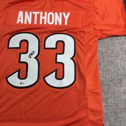 Daijahn Anthony Signed Autograph Custom Jersey Metabilia Coa -Cincinnati Bengals
