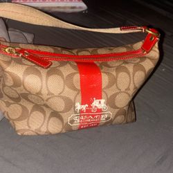 Coach Vintage Striped Horseman Shoulder Bag
