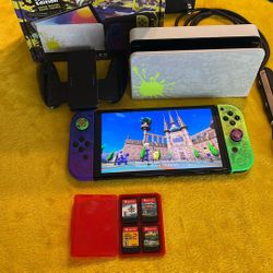 Nintendo Switch OLED, Works Perfectly. Like Brand New. Comes With 4 Games