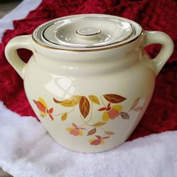 VTG Halls Superior Autumn Leaf Jewel Tea 2.5 Qt 2 Handle Bean Pot w/Lid & Original Box!