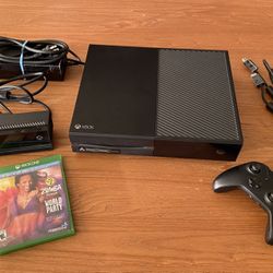 XBox One 500GB with original Kinect, controlller, cables and Zumba game. Works perfectly. 