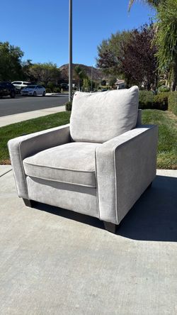 Light Gray Upholstered Accent Chair