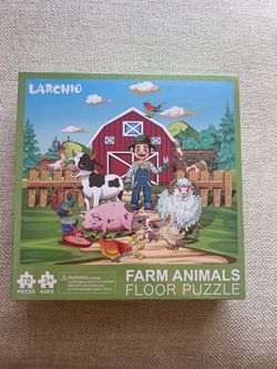 Larchio Farm Animals Floor Puzzle 70 Pieces