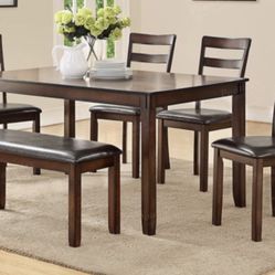 Dining Table + 4 Chairs & Bench