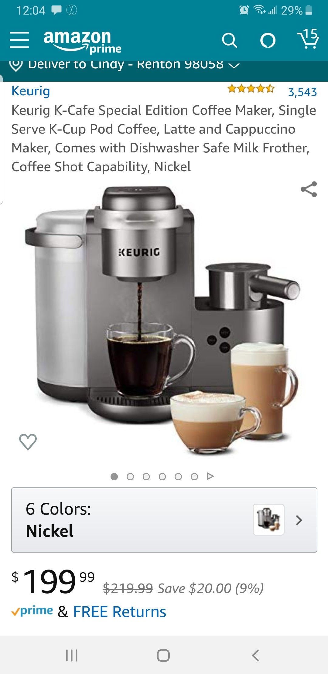 KEURIG K-CAFE SPECAIL EDITION