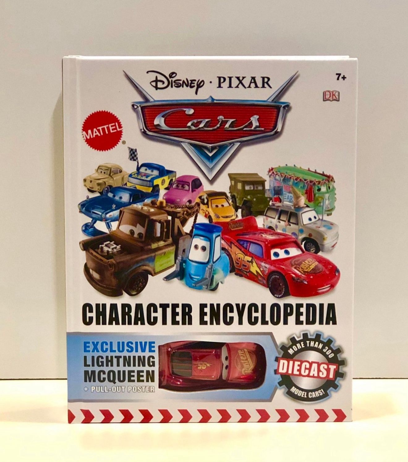Brand New Rare Disney Cars Character Encyclopedia with Exclusive Lightening McQueen Pull Out Poster