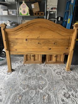 Queen Headboard And Two Nightstands
