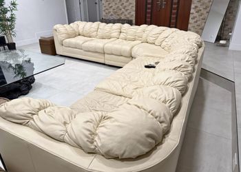 Vintage leather sectional - modular. Price Including Delivery 