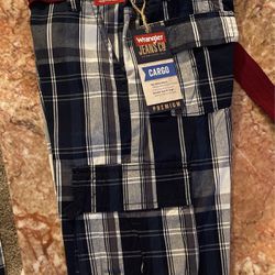 Boys Cargo Shirts Size 8 Husky, By Wrangler, New With Tags