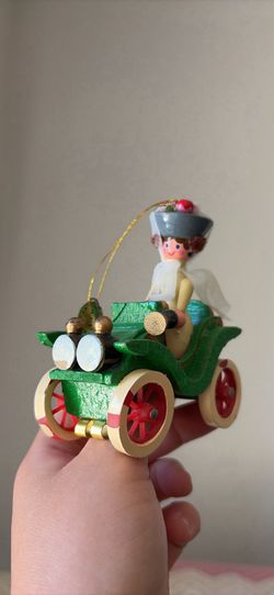 Kurt S. Adler Vintage Wooden Car Ornament