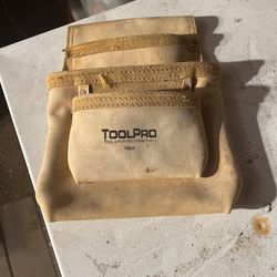 ToolPro 3 Pocket Split Leather Nail and Tool Pouch