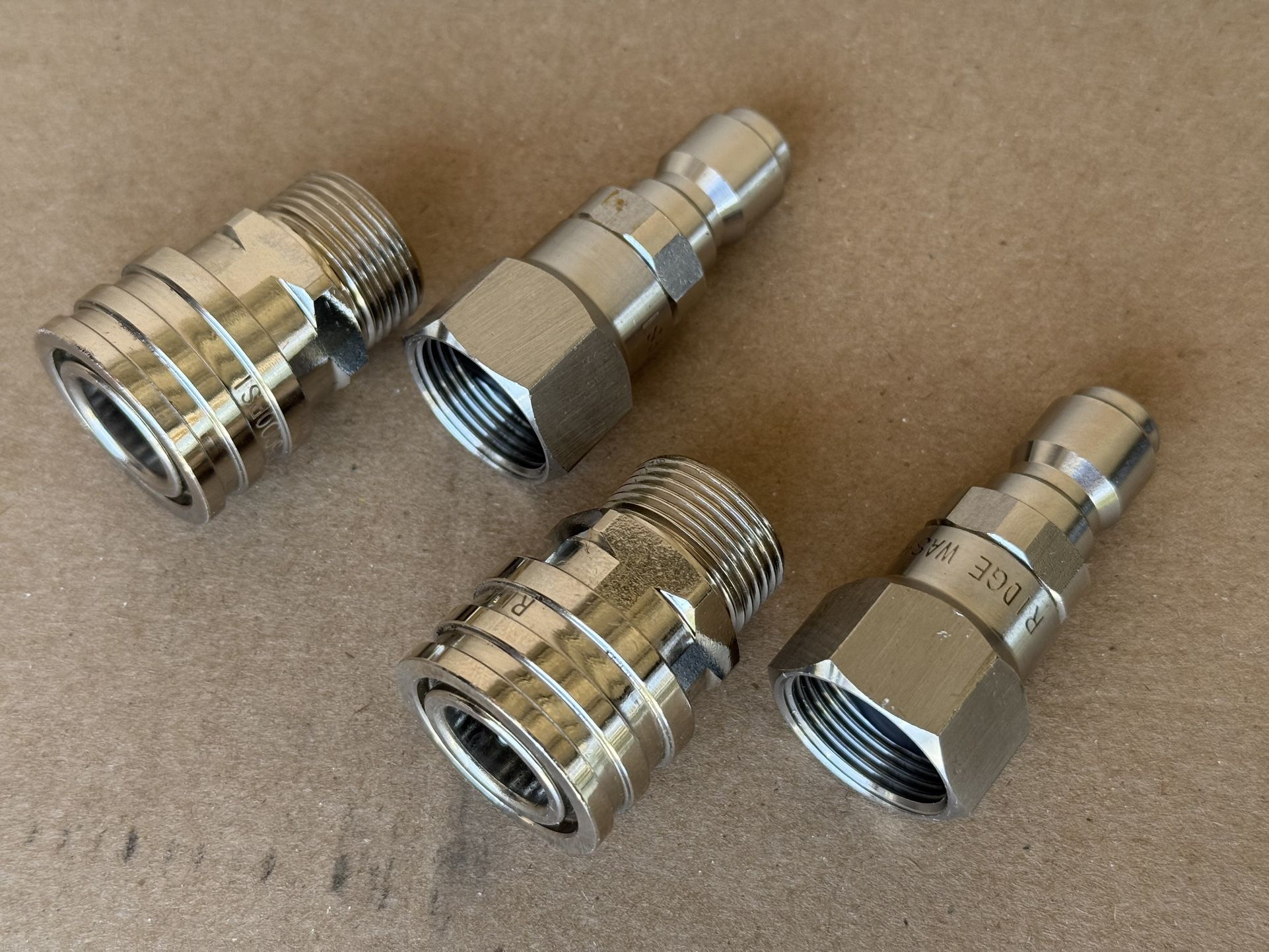 Pressure Washer Swivel Adapter, Stainless Steel M22 14mm to 3/8" Quick Connect, Stainless Quick Disconnect for Pressure Washer Hose, 5000 PSI, 4 Pa