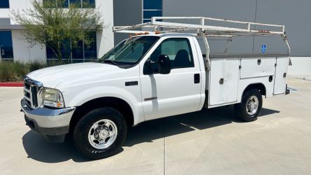 2004 Ford F350 Diesel Utility Bed Work A/C Runs Great