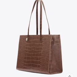 Beis Work Tote In Maple Croc