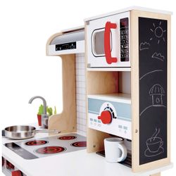 Hape Kid's Coffee Maker Wooden Play Kitchen Set with Accessories