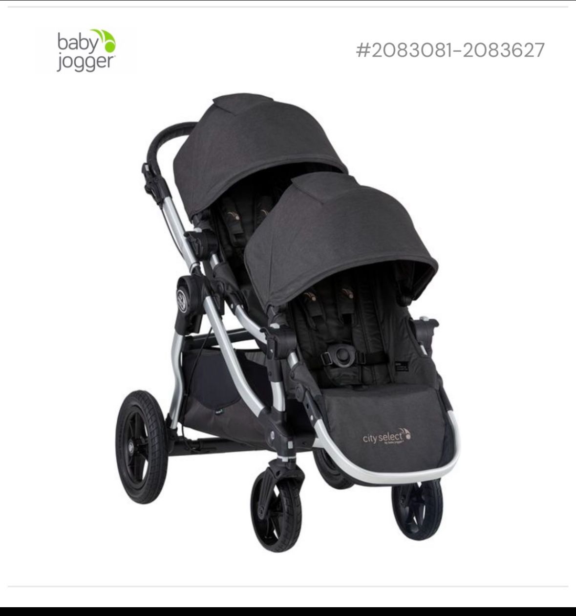 City Jogger Double Stroller With Stand Attachment 