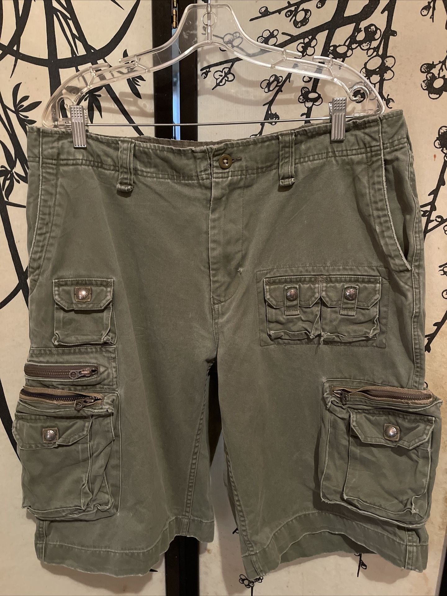 Polo Ralph Lauren Cargo Shorts Army Green RRL Rugby Hunting Chino VTG