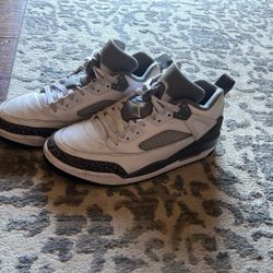 Grey Spzikes Jordans