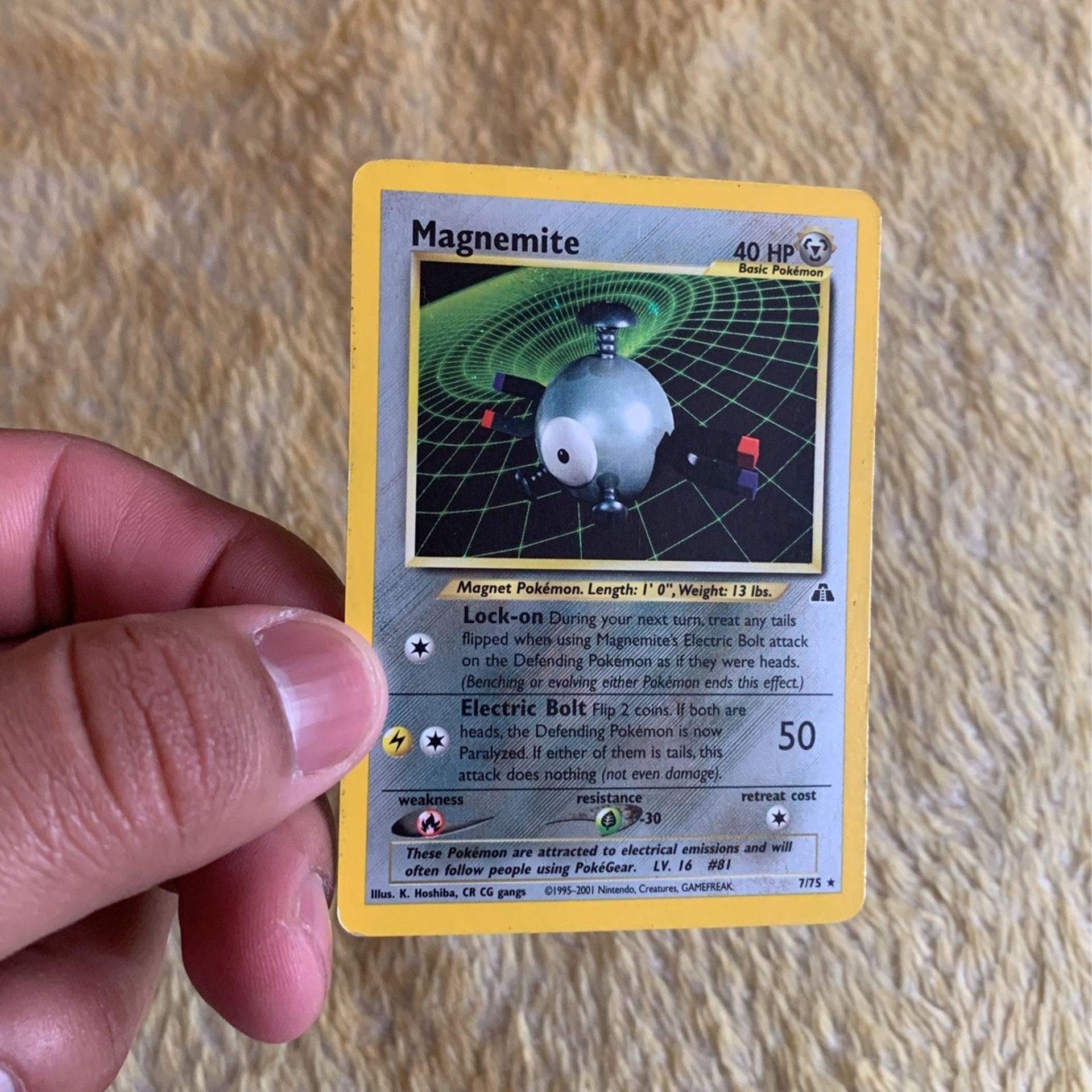 Magnemite 7/75 Neo Discovery Set Holo Pokemon Card 9 Mint...