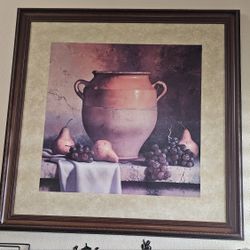 Portrait Pear and Grapes