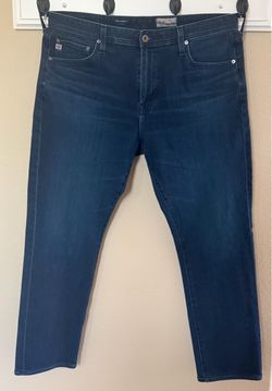 AG Adriano Goldschmied The Everette Slim Blue Straight Denim Jeans 36 x 34