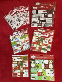 Lot CHRISTMAS HOLIDAY GIFT TAG STICKER ‼️ See TONS Of CHRISTMAS WRAPPING PAPERS - BOXES & More ...