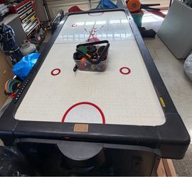 Air hockey table, pool, and ping pong