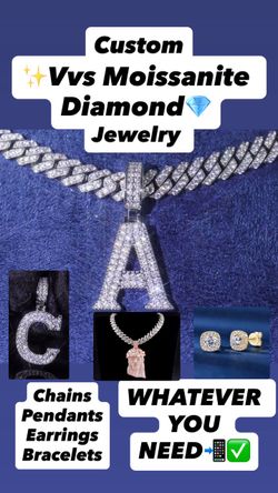 🥶Custom Vvs Moissanite Diamond Jewelry💎