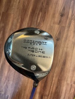 Dominant Golf Driver 12 Degree Mach One Super Long Beta Ti Regular Flex Grafalloy ProLaunch Blue Shaft