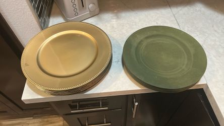 Gold and Green plates