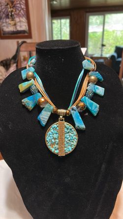 Peggy Graham Turquoise Designed Necklace