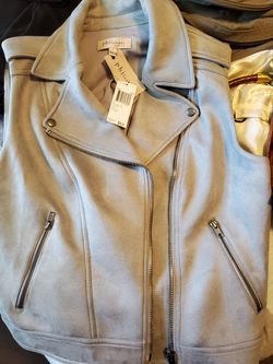 Philosophy gray suede vest
