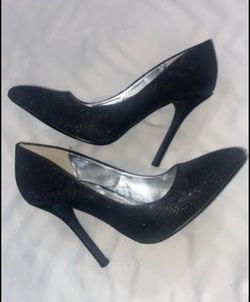 Black shiny high heel pumps size 8.5