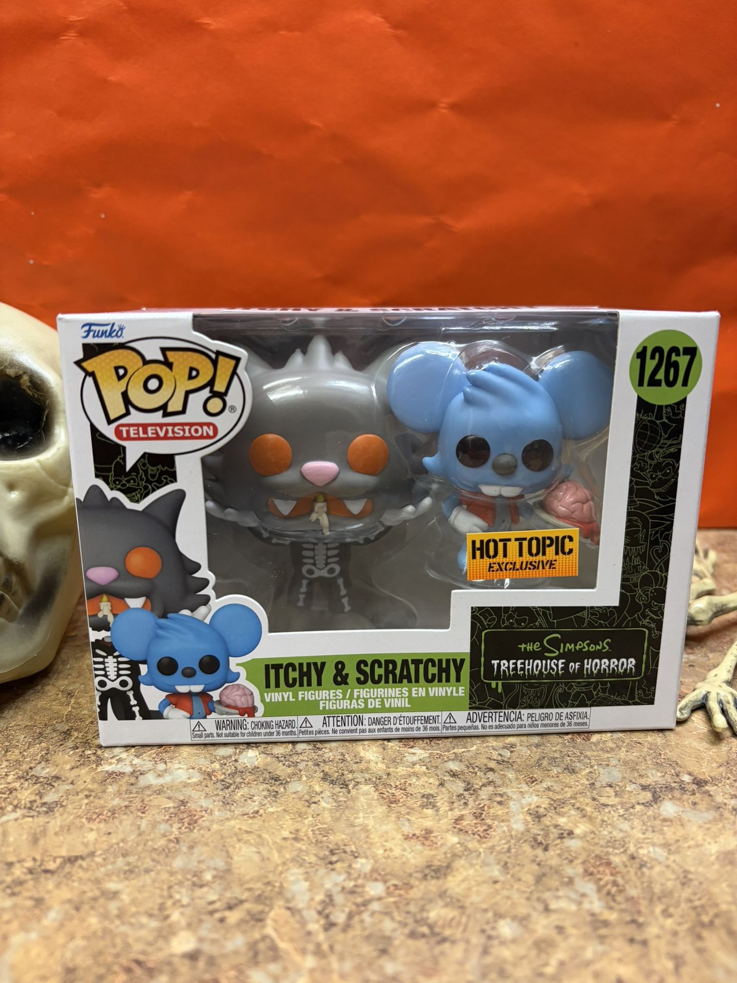 Funko Pop Hot Topic The Simpsons Itchy and Scratchy 2 Pack Vinyl Figures 1267