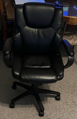 Black leather Chair $60 OBO