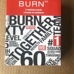 REDUCED - Burn 60 Resistance Bands-BNIB-Sealed