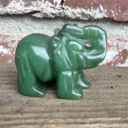 Small Green Jade Elephant