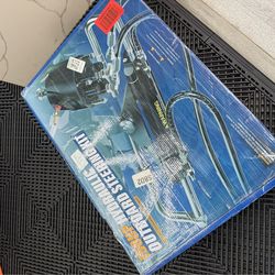 150HP Hydraulic Outboard Steering Kit – 6.9 Mpa Helm Pump, 409.7 kgf Cylinder, 26ft Cuttable Nylon Hoses – Built-in Two-Way Lock for Single-Engine Boa