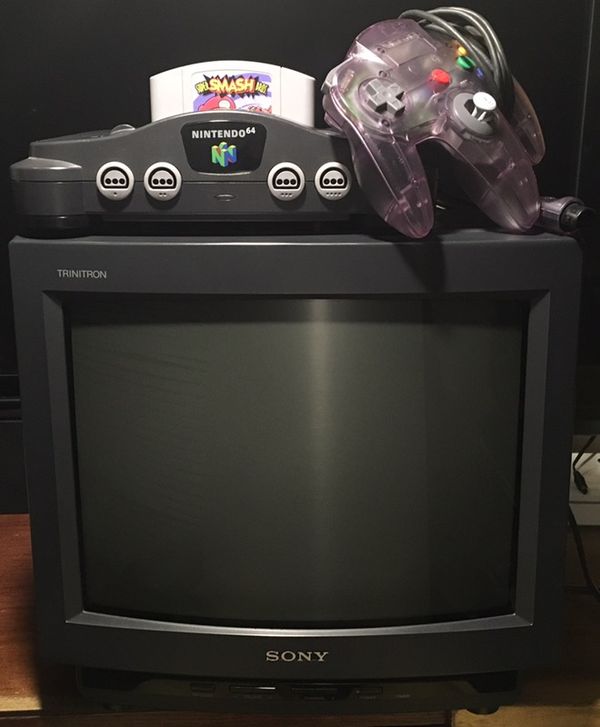 Image result for CRT TV and nintendo 64