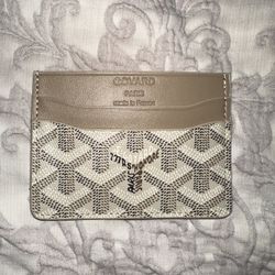 Beige Goyard Cardholder Wallet