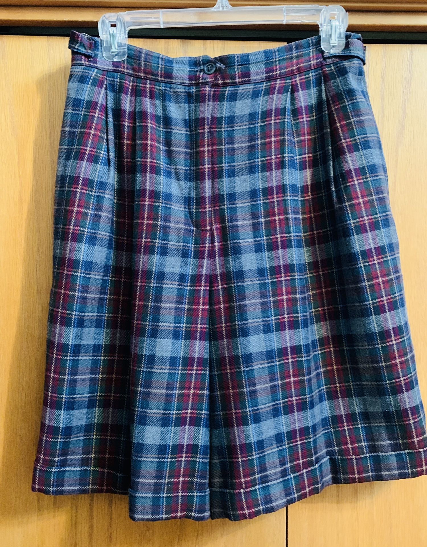 Wool Blend Lined Skort, Excellent Condition Washable, Vintage 29” Waist
