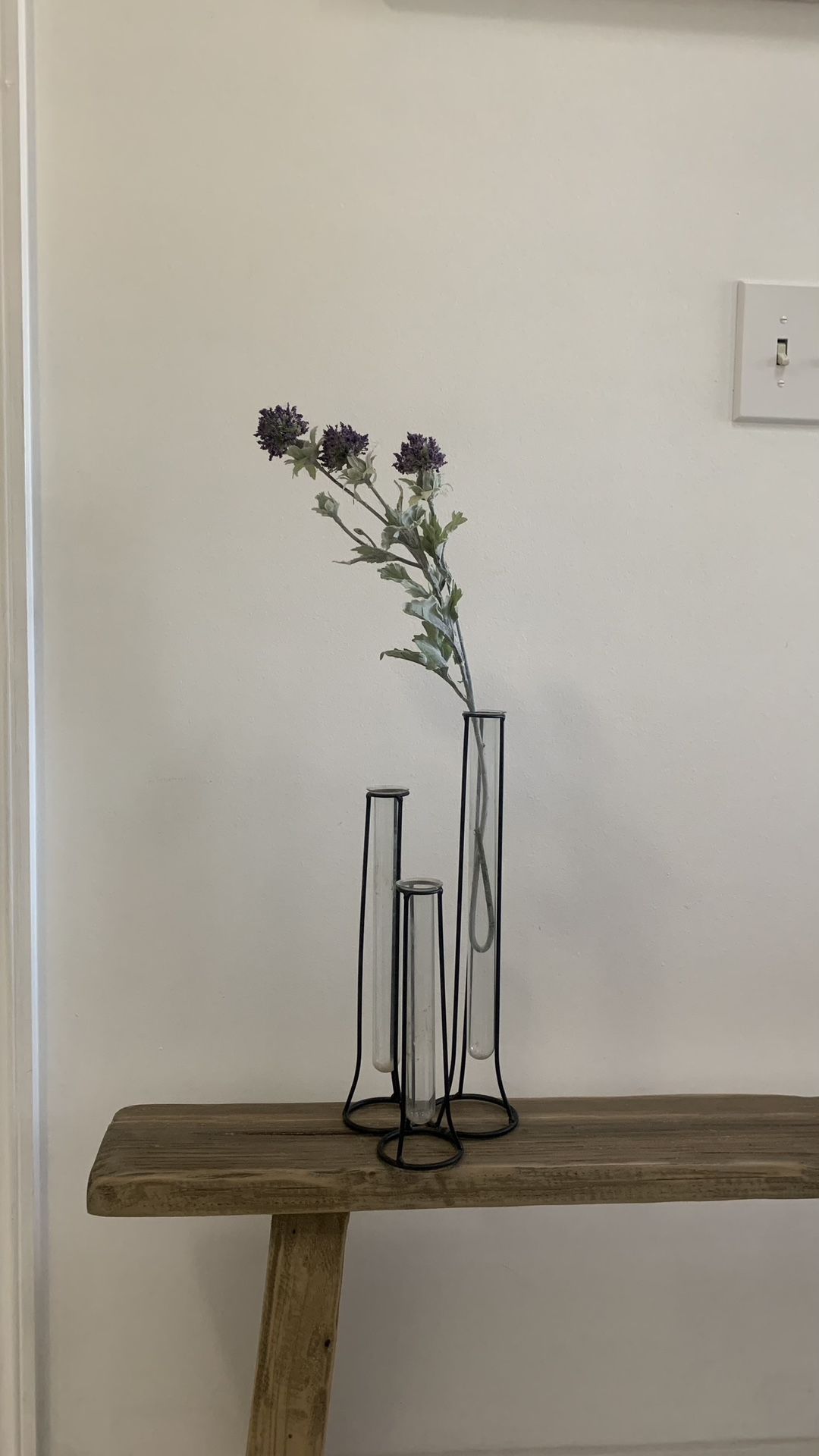 Shelf/Table Decor Minimalist Flower Pots With Faux Flower Stem 