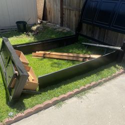 Wooden queen bed frame