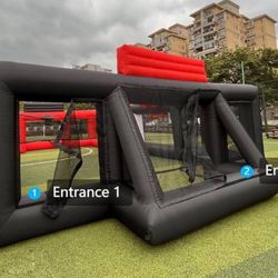 Inflatable Soccer Field 3-1  Soccer Basketball And Volleyball. 